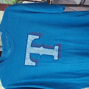 Wright & Ditson Texas Rangers T-Shirt 60% Cotton 40% Polyester  Size Large